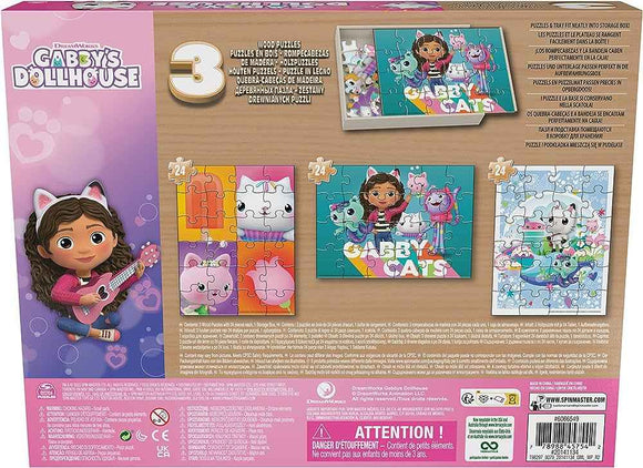 SPINMASTER GAMES Ensemble de puzzles Gabbys Dollhouse, 3 puzzles, 6066549