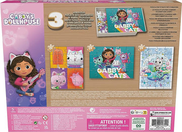 SPINMASTER GAMES Ensemble de puzzles Gabbys Dollhouse, 3 puzzles, 6066549