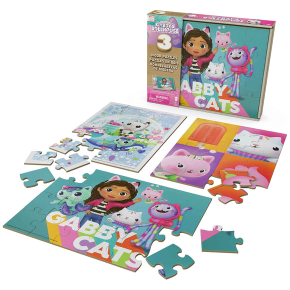 SPINMASTER GAMES Ensemble de puzzles Gabbys Dollhouse, 3 puzzles, 6066549