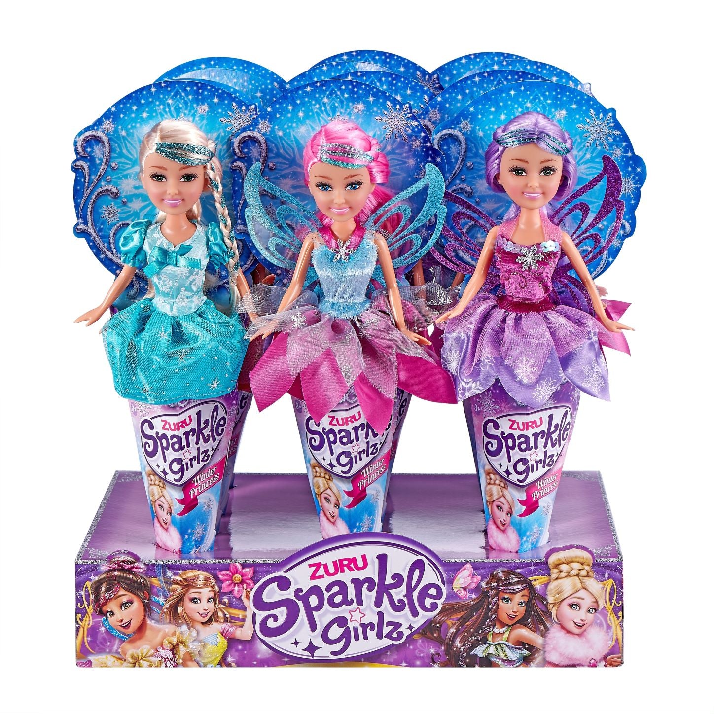 Poupée SPARKLE GIRLZ Princesse d'hiver en cône, 4 asst., D, 10017BQ1