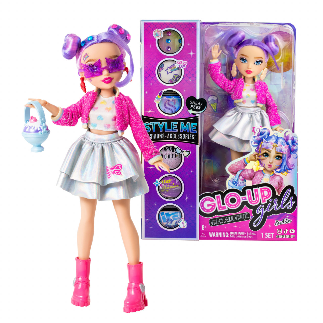 Poupée glo up girls avec accessoires sadie série 2 83012