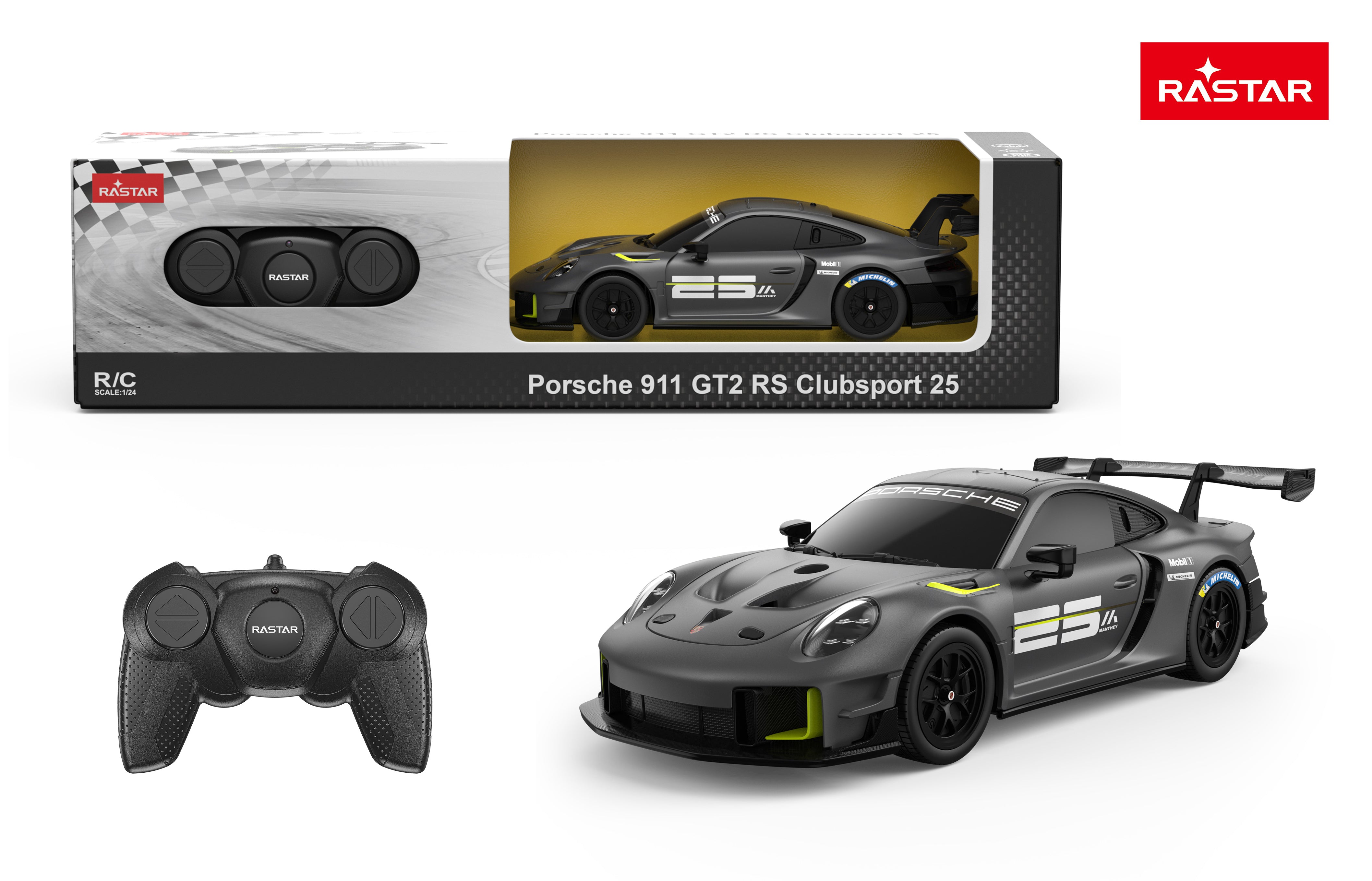 Modèle de voiture télécommandée RASTAR 1:24 Porsche 911 GT2 RS Clubsport 25, 99700