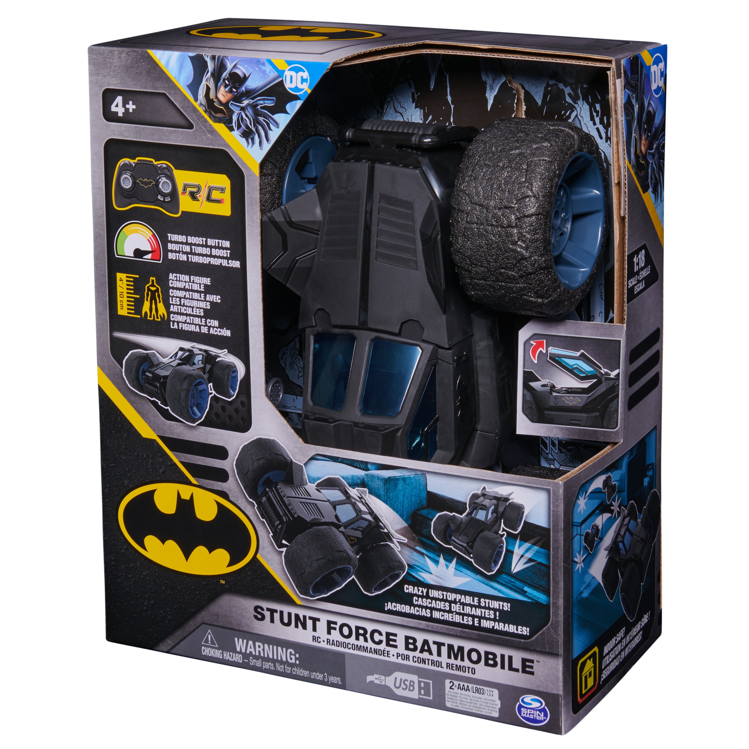 Véhicule télécommandé BATMAN Stunt Force Batmobile, 6066871