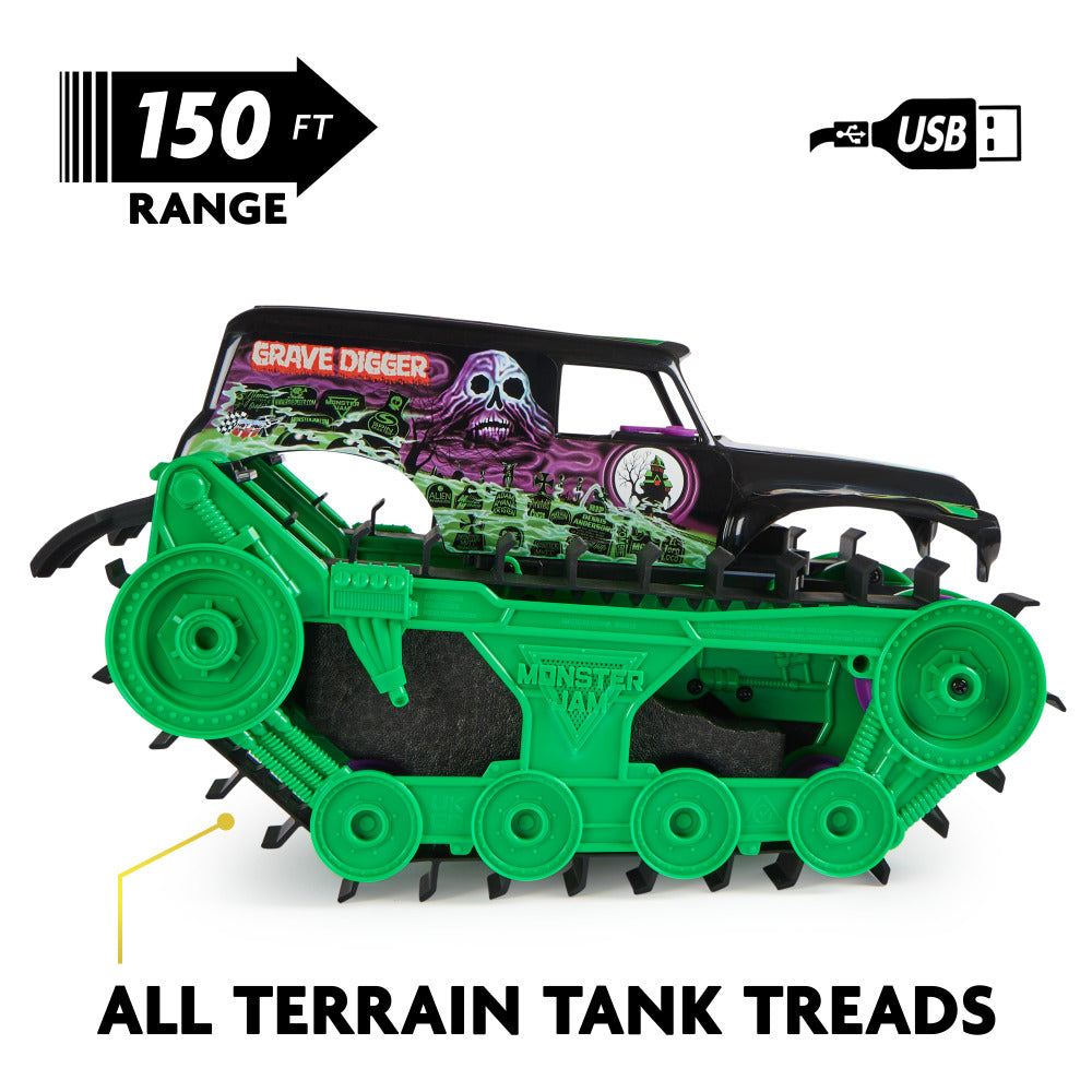 Véhicule télécommandé MONSTER JAM Grave Digger Trax, 6067880