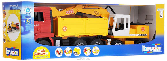 Camion-benne BRUDER MAN TGA et pelle Liebherr, 02751
