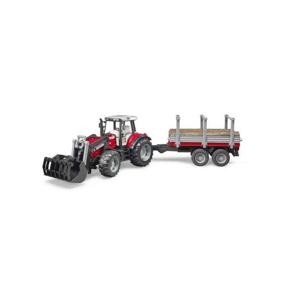Véhicule Tracteur Massey Ferguson avec remorque
