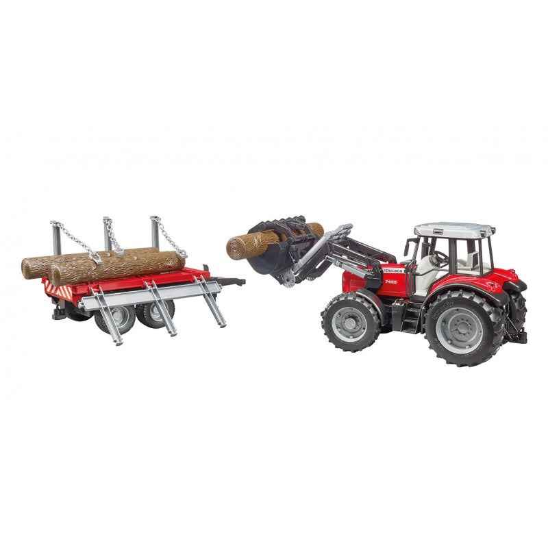 Véhicule Tracteur Massey Ferguson avec remorque