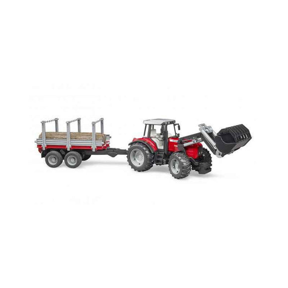 Véhicule Tracteur Massey Ferguson avec remorque