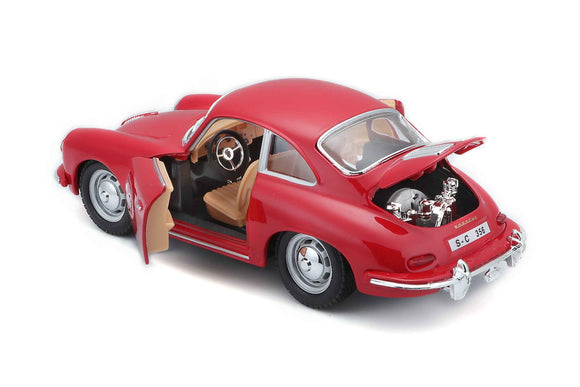 BBURAGO 1:24 car model Porsche 356B Coupe, 18-22079 CM