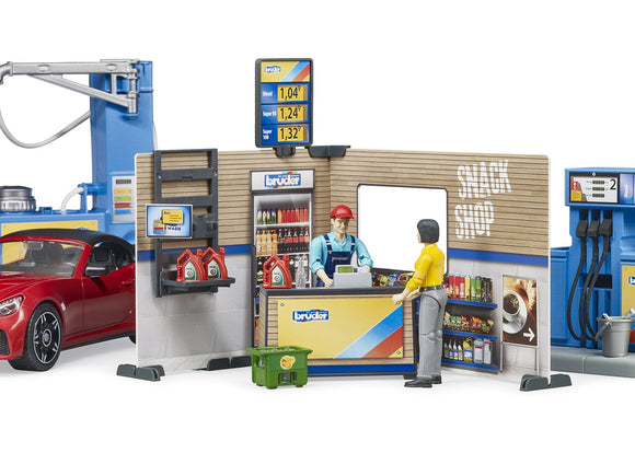Station-service et station de lavage auto BRUDER 1:16, 62111