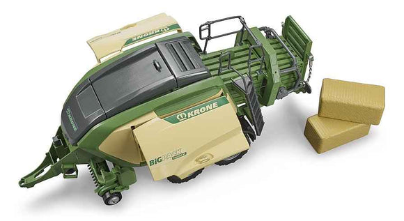 BRUDER Krone BigPack 1290HDP VC avec 2 balles de foin en bloc, 02033