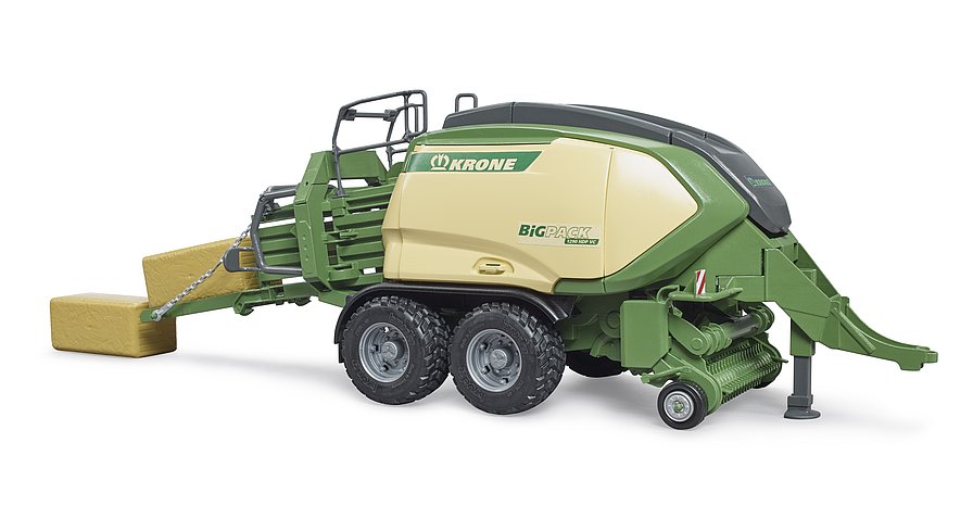 BRUDER Krone BigPack 1290HDP VC avec 2 balles de foin en bloc, 02033