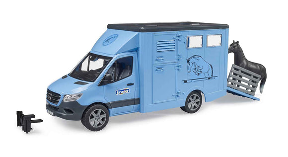 Transporteur d'animaux BRUDER MB Sprinter avec 1 cheval, 02674