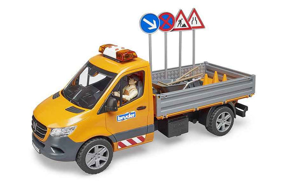BRUDER MB Sprinter municipal vehicle including light and sound module, driver and accessories, 02677