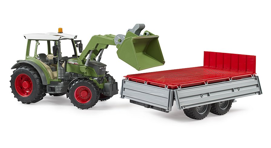 Tracteur BRUDER Fendt Vario 211 à l'échelle 1:16 avec chargeur frontal et remorque basculante, 02182