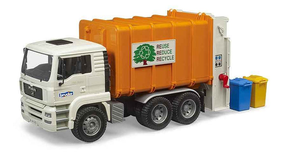 BRUDER 1:16 MAN TGA rear loading garbage truck, 02772