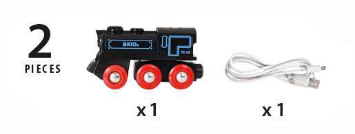 BRIO RAILWAY train with rechargeable engine/mini USB cable, 33599