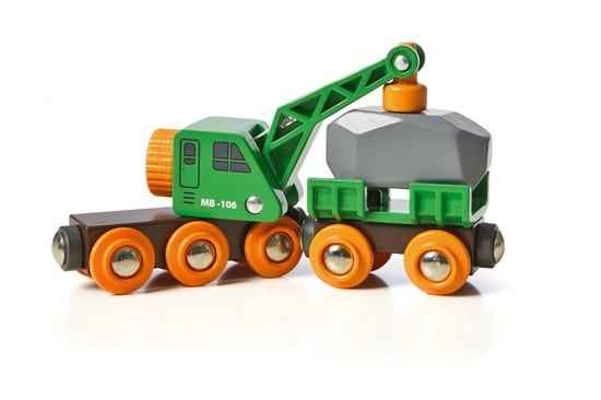 BRIO RAILWAY Clever Crane Wagon, 33698