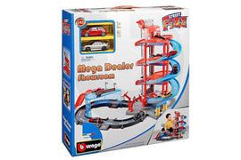 BBURAGO 1:43 track set Mega Dealer Showroom Street Fire, 18-30031