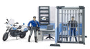 BRUDER 1:16 police station with police motorcycle, 62732