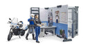 BRUDER 1:16 police station with police motorcycle, 62732