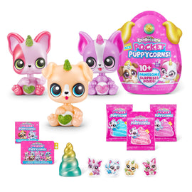 Figurine RAINBOCORNS avec accessoires Pocket Puppycorn, 1 série 10 accessoires, 9284