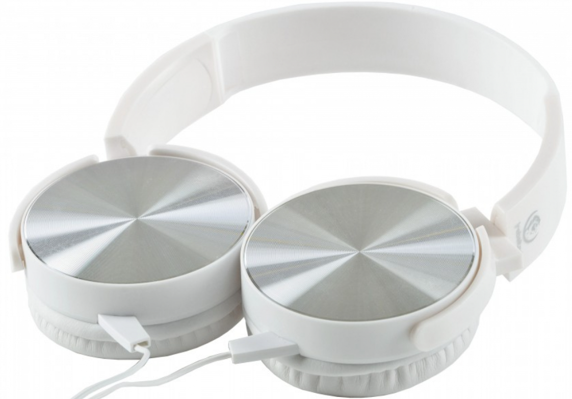 Słuchawki stereo z mikrofonem Montana Białe