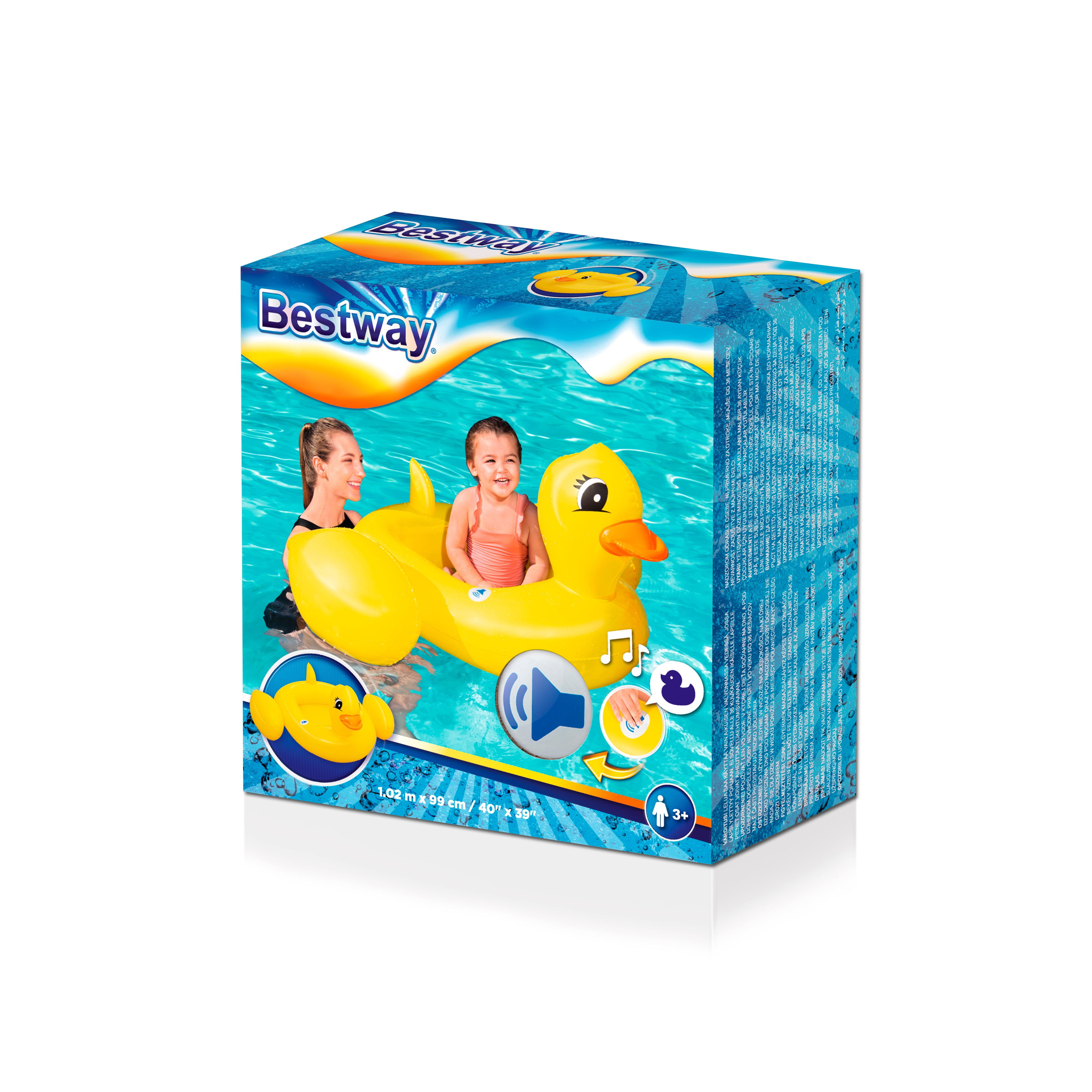 Bateau gonflable BESTWAY Funspeakers Duck Baby, 1,02 m x 0,99 m, 34151