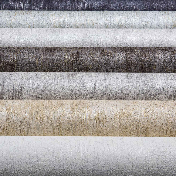 Papier peint texturé EDEM 410ST13 papier peint intissé gaufré à chaud légèrement texturé ton-sur-ton et des accents métalliques beige jaune-sable brun or 10,65 m2