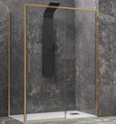 Cabine de douche LEA 400 110x80 x200 cm profilé doré-1