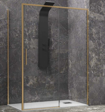 Cabine de douche LEA 400 110x80 x200 cm profilé doré