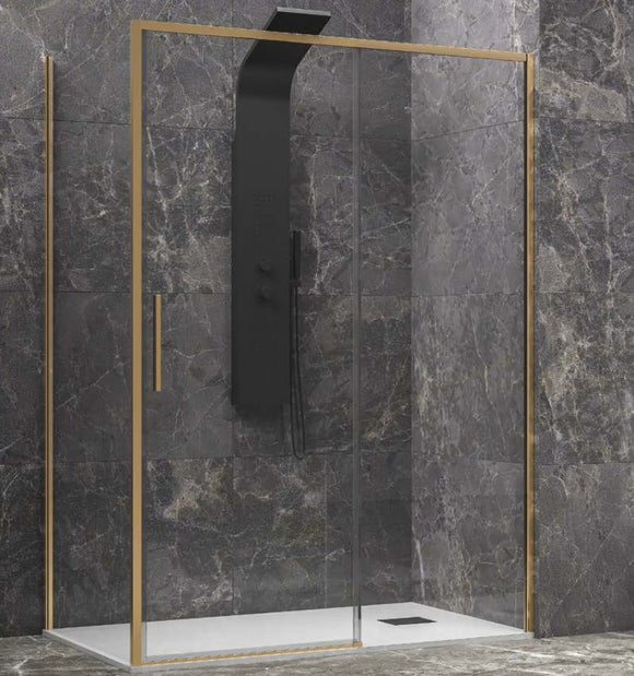 Cabine de douche LEA 400 110x90 x200 cm profilé doré