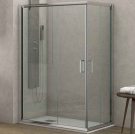 Cabine de douche rectangulaire NEW FLORA 100 80x90 H.180 cm