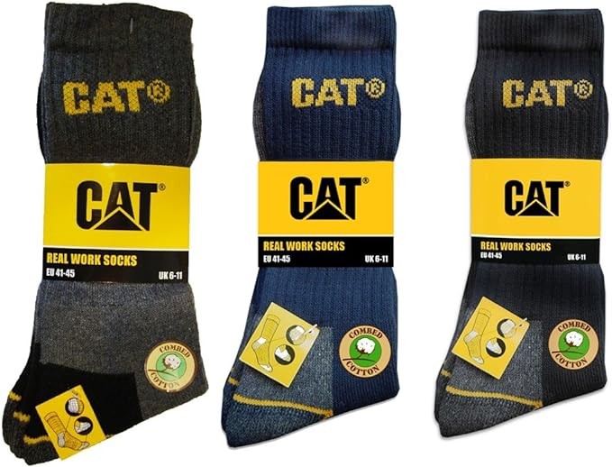 Real work socks noir lot de 3 paires