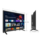 24", HD Ready 1366x768, Android TV, Black, LED 60Hz, 200nits, 2x3W, Energy F, BT, WiFi, 2 HDMI, 2xUSB, 24 months-4