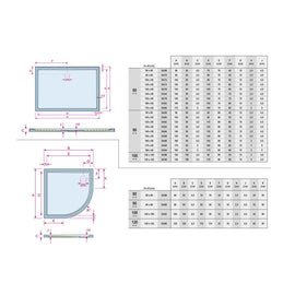 Grand receveur de douche acrylique rectangulaire RIHO ZURICH 256 140x90x4,5cm