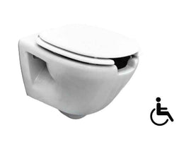 Pack WC PMR à suspendre REMAS 55x37x37 cm avec abattant