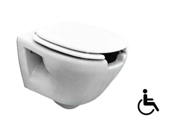 Pack WC PMR à suspendre REMAS 55x37x37 cm avec abattant