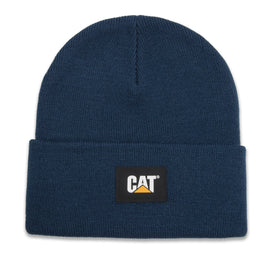 Cat label cuff beanie detroit blue