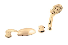 Mitigeur baignoire à cascade DANUBIO avec inverseur 4 trous en laiton doré