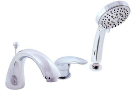 Mitigeur baignoire à cascade DUNAJ 3 trous avec inverseur en laiton chromé