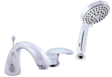 Mitigeur baignoire à cascade DUNAJ 3 trous avec inverseur en laiton chromé
