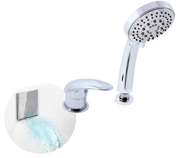 Mitigeur baignoire à cascade DANUBA 3 trous en laiton chromé