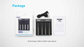 Battery charger for cylindrical Li-ion batteries18650 / NiMH Xtar MC4S