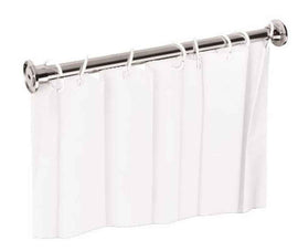 Tringle droit pour rideau de douche en acier poli 100 cm