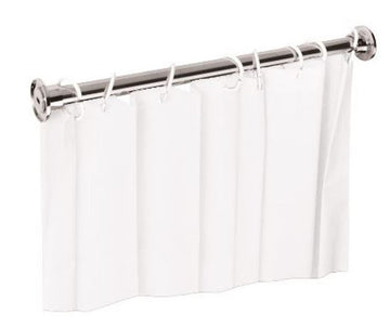 Tringle droit pour rideau de douche en acier poli 100 cm - 0