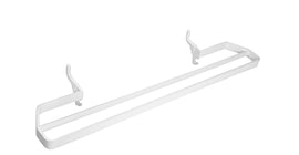 Porte-serviettes double blanc pour radiateur RAWELL 59x7,5x15cm