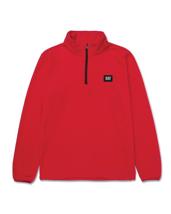 Microfleece quart zip hot red