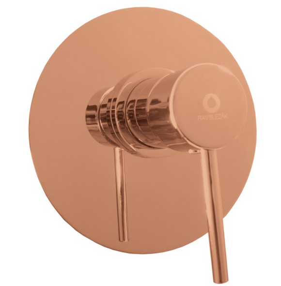 Mitigeur douche encastrable SEINA en laiton rose gold brossé 15 cm