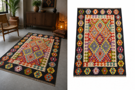 Tapis d'orient Kelim 103x140 cm